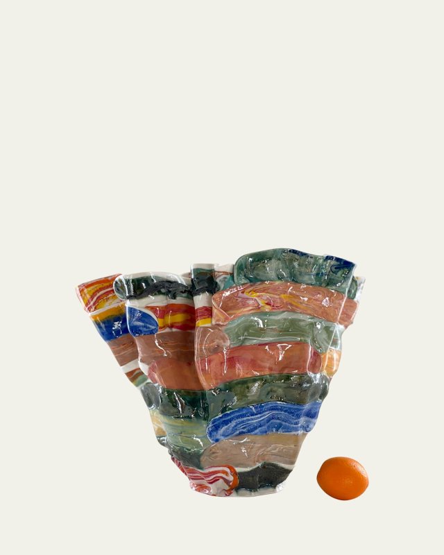 Colorful Confinement Glazed Large Vase